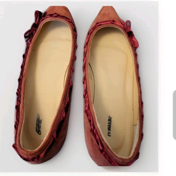 J Crew  women's leather Velvet Ribon Shoes Point Toe   Size 6 1/2 - Picture 5 of 8